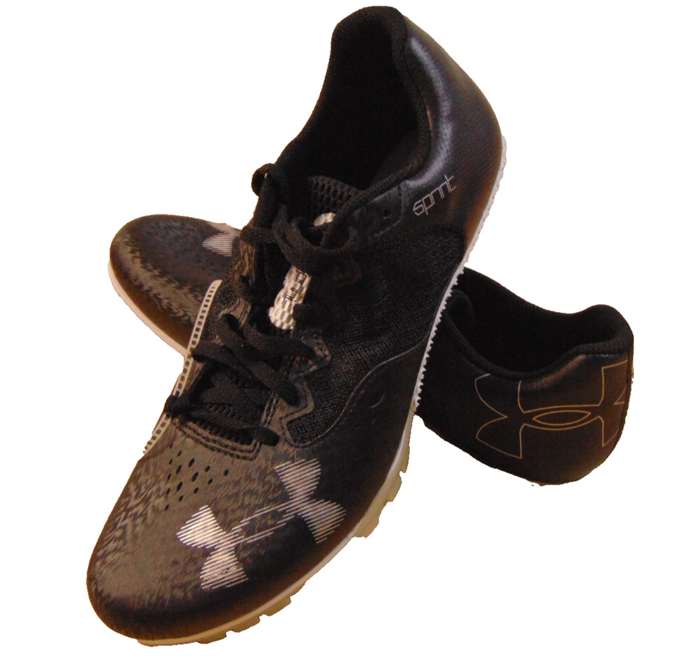 Under Armour UA Kick Sprint 4 Track Spikes Mens 10 Wmns 11.5 Black NWT 3025461
